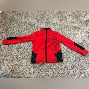 Nike Boys Black & Red Logo Zip Up Jacket - Size 3T